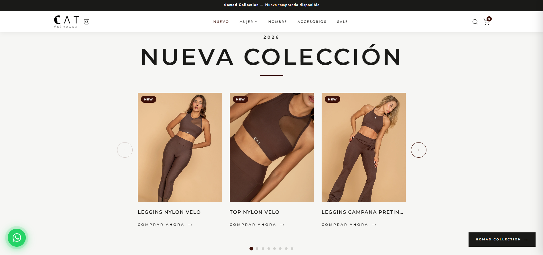 Catshop — tienda online e-commerce de ropa deportiva