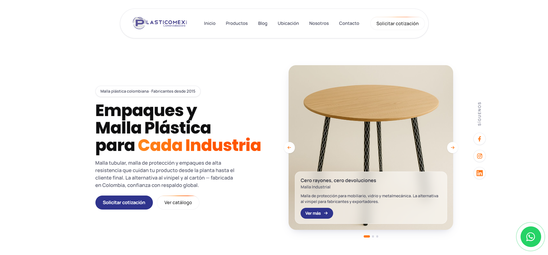 Plaxticomex — landing page
