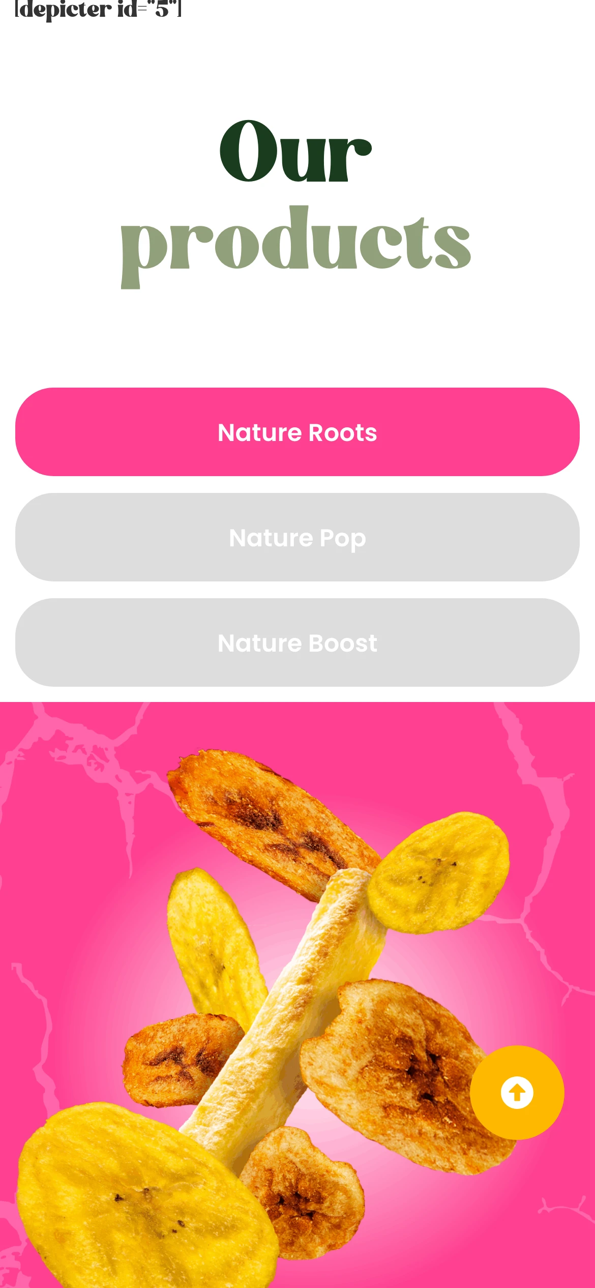 Vista móvil del catálogo de productos de Naturby