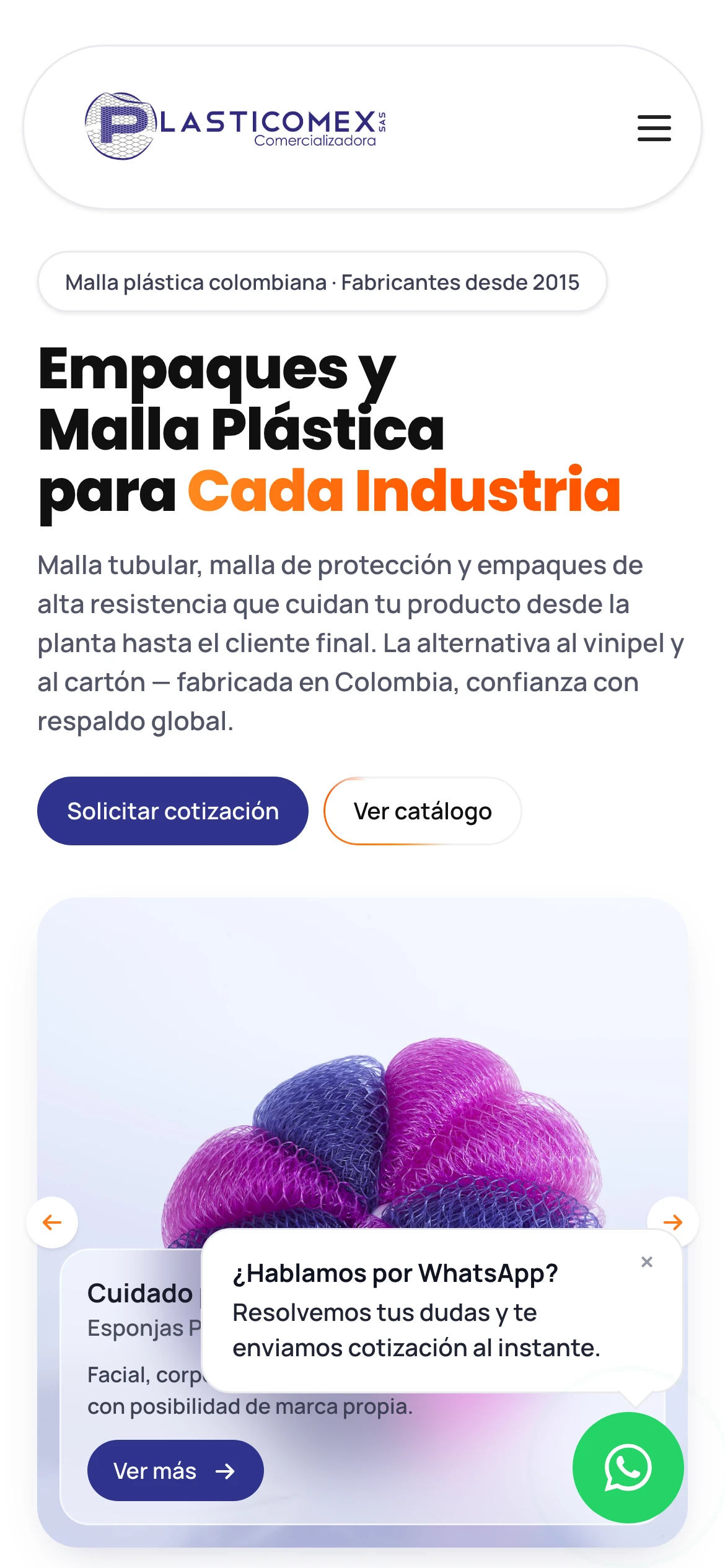 Vista móvil de la portada de Plasticomex