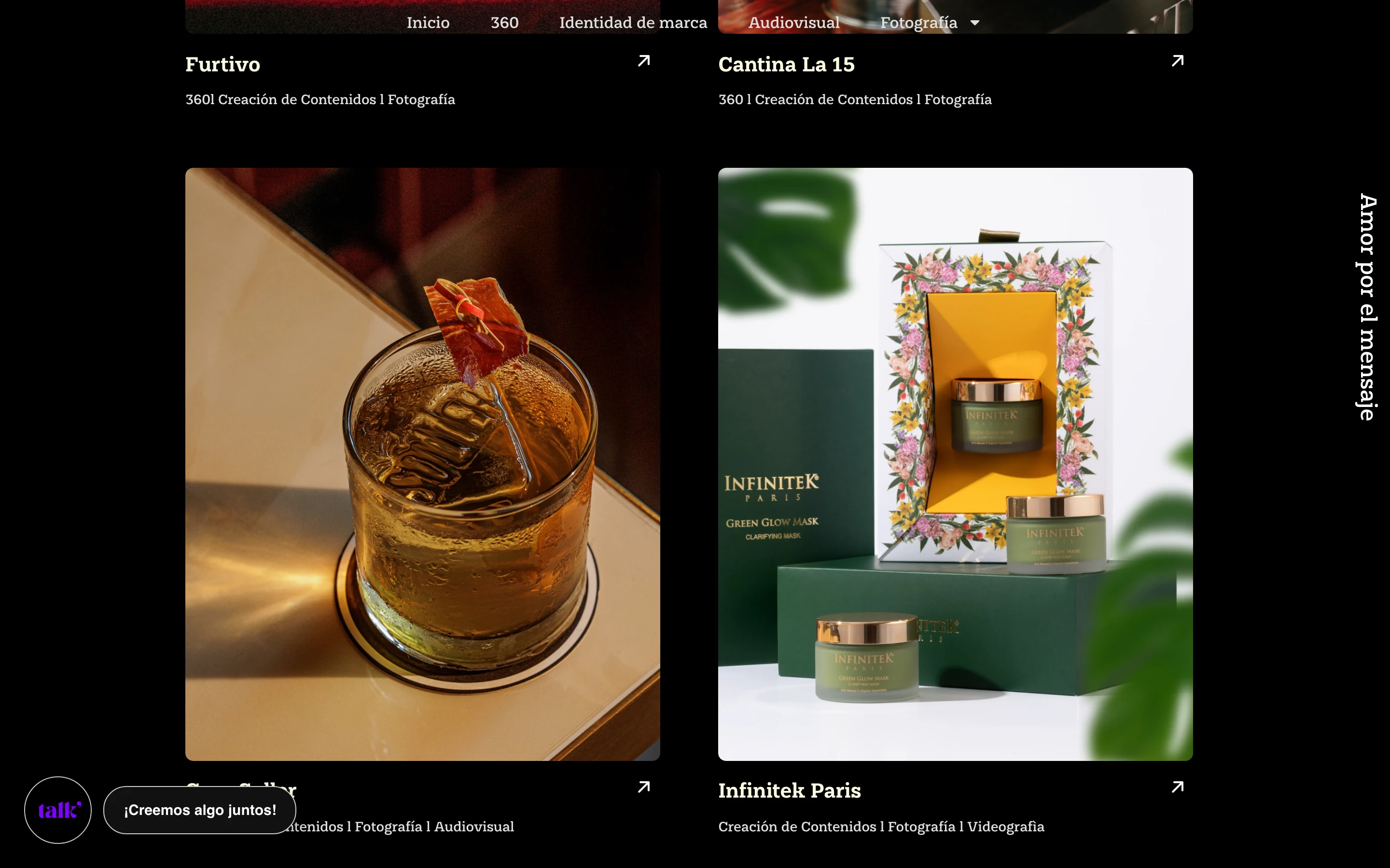 Proyectos Furtivo, Cantina La 15, Infinitek París y Aguardiente Blanco del Valle