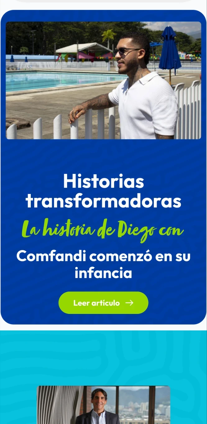 Tu Mano Amiga en celular: sección Historias transformadoras